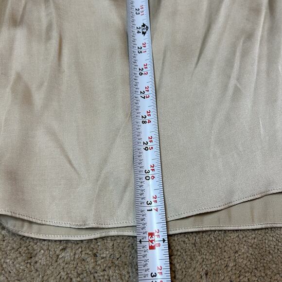 Club Monaco Women’s Satin Charmeuse Midi Skirt Fits 30” Waist Tie Knot Front - Picture 14 of 14